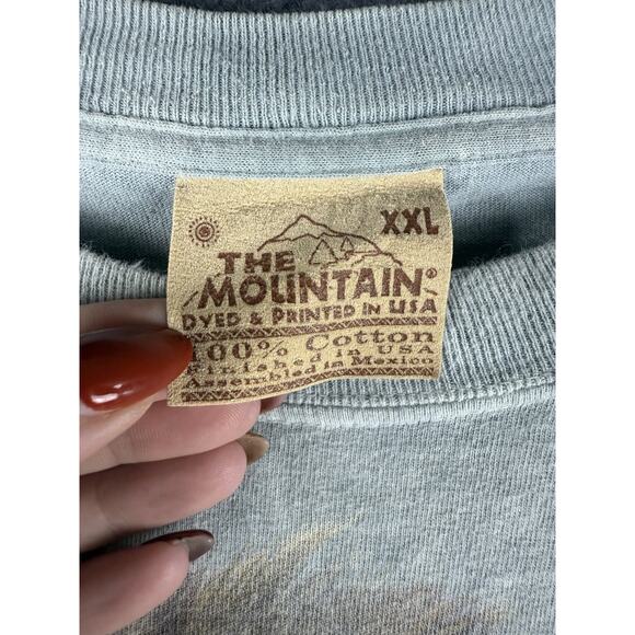 Vintage The Mountain Short Sleeve T-Shirt Lion Blue Tie-Dye Cotton 2XL - Picture 3 of 8